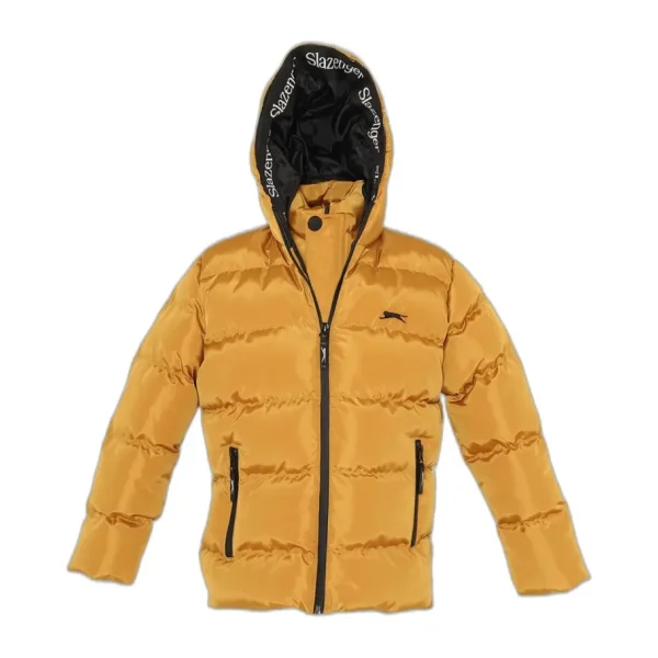 Slazenger Neons Kapüşonlu Sarı Çocuk Şişme Mont