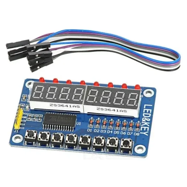 TM1638 Modülü Anahtar Ekran AVR Arduino 8-Bit Dijital LED Kartı