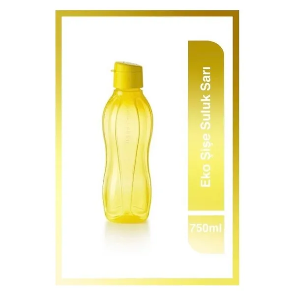 Tupperware Eco Şişe Sarı Pratik Kapak 750 ml Suluk