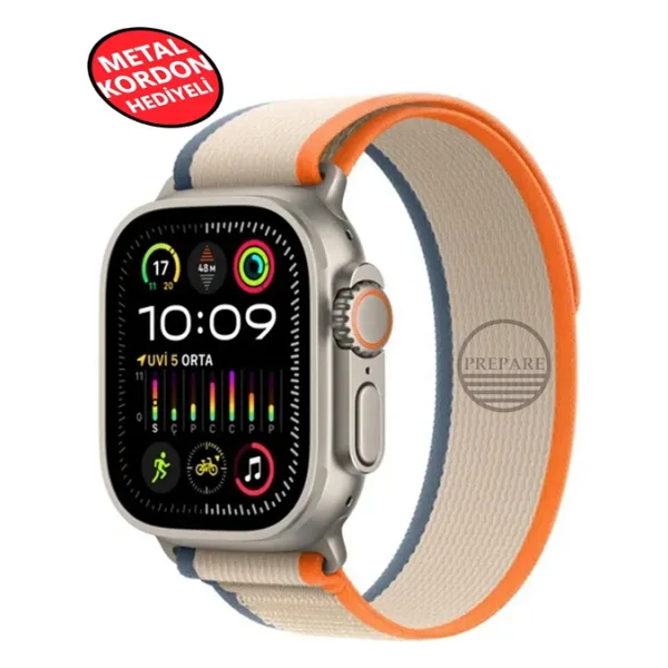 Ultra 2 Akıllı Saat Çelik Kordon Hediyeli Gri Kasa 49Mm Nfc Bildirim Sesli Arama Özellikli Lg68