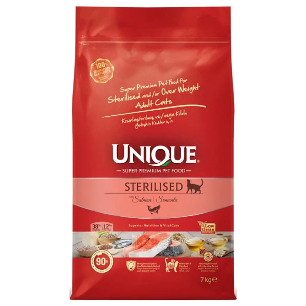 Unique Somonlu 7 kg Kısırlaştırılmış Yetişkin Kedi Maması