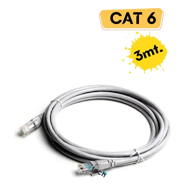 Vetech Cat6 3mt Lan Ethernet Kablosu Fabrikasyon Internet Kablo Modem Ağ Kablosu