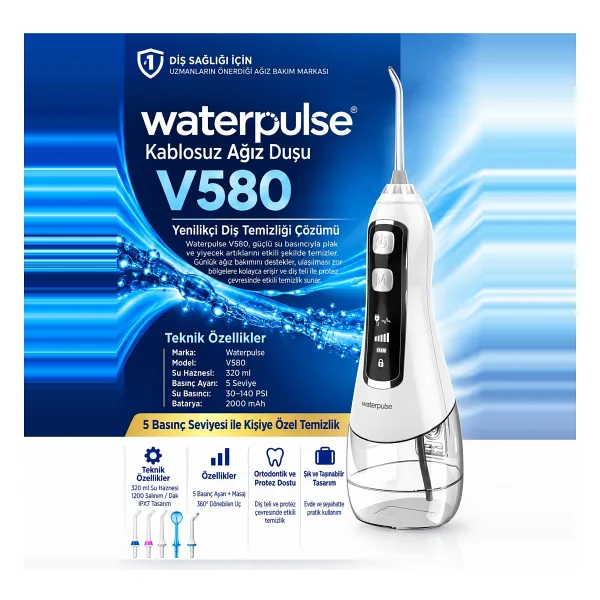 Waterpulse Pro V580 Beyaz Ağız Duşu