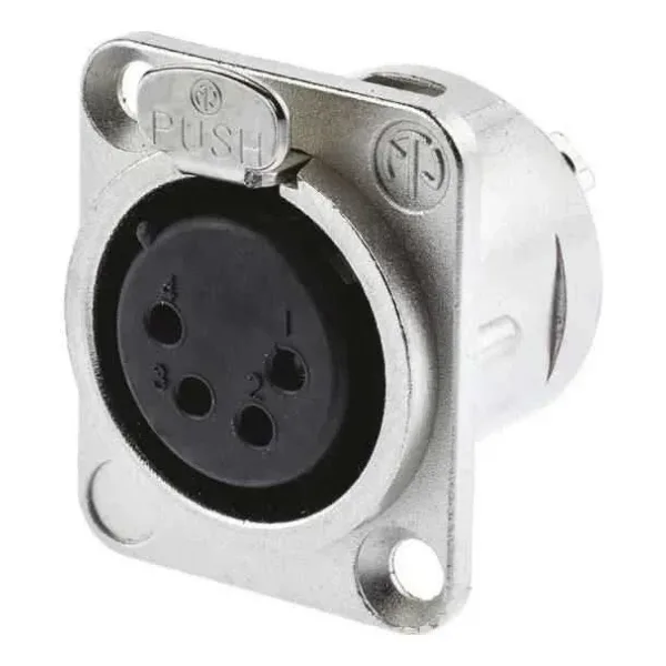 XLR Konnektör Panel Tipi Dişi - 4 Pin