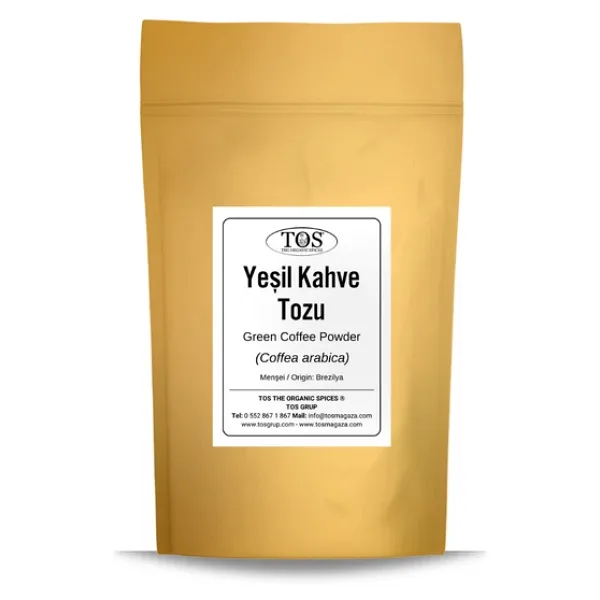 Yeşil Kahve Çekirdeği Tozu 500 gr (1. Kalite) Green Coffee Powder