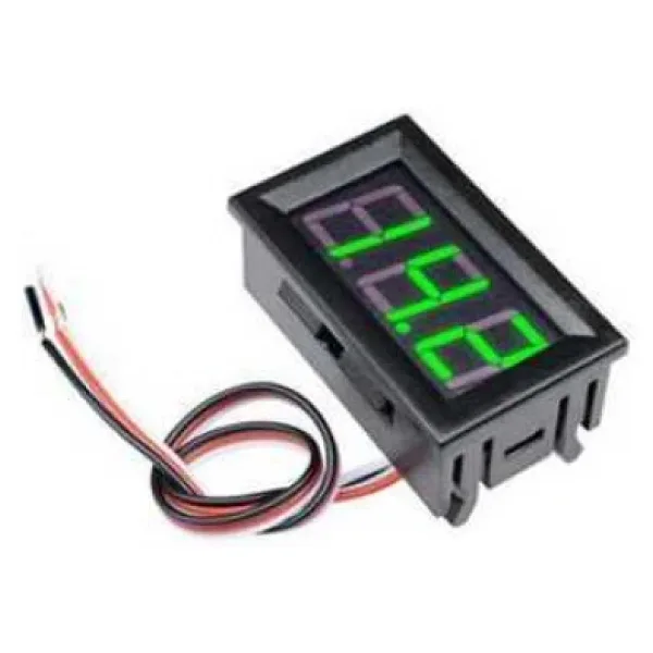 0.56'' 0-30V 3 Kablolu DC Yeşil Voltmetre
