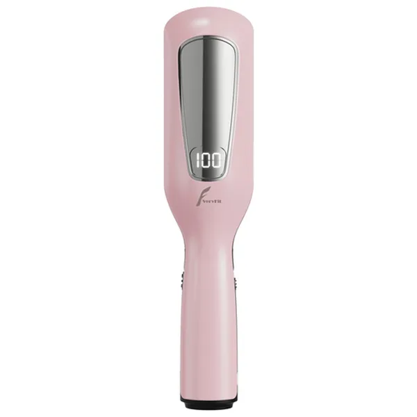 2 In 1 Negatif Iyon Teknolojili Saç Kırık Alma Makinesi LCD Ekran ( Şarjlı Kablosuz Stantlı ) - Pembe
