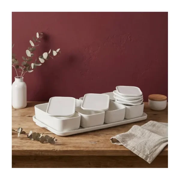 Aryıldız Bird Red 15 Parça Tepsili Oval Kahvaltılık Seti