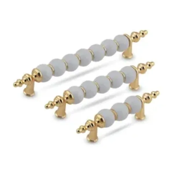 Asil Metal Polimer Modern Lüks Mobilya Dolap Çekmece Kulpları 64 mm Altın - 96 mm