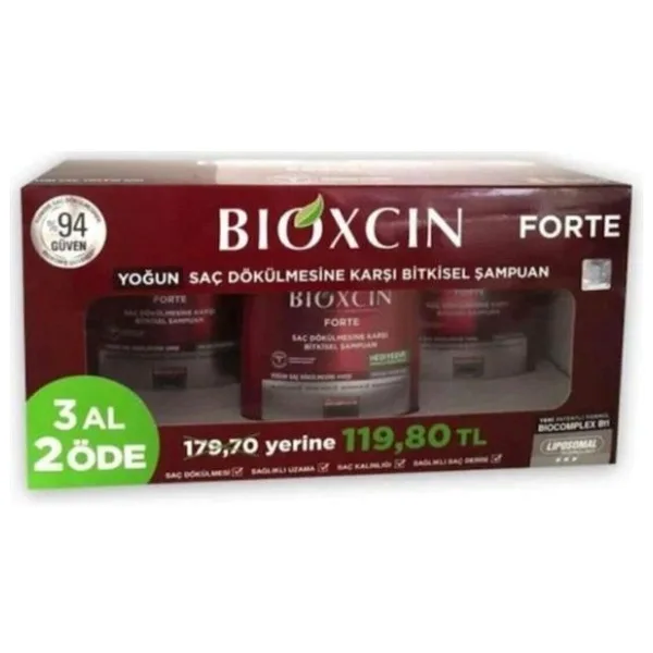 Bioxcin Forte Bitkisel Şampuan 300 ml 3 Adet - 1