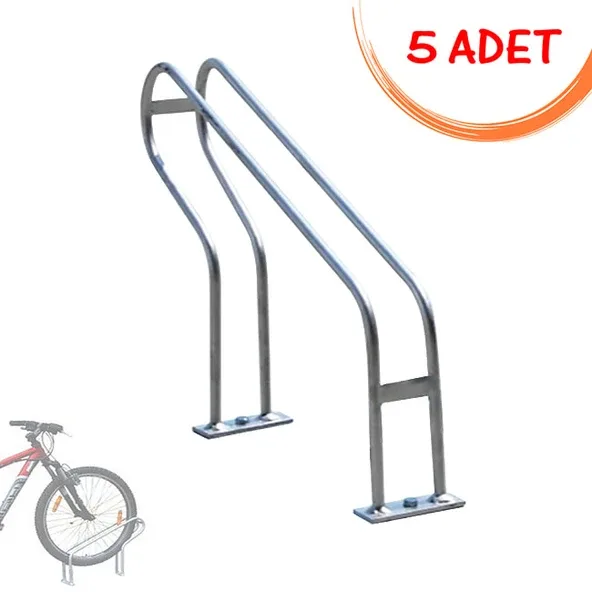 Bisiklet Park Standı Bisiklet Parkı Tekli Bisiklet Park Yeri Alanı Demiri 5 Adet Siyah
