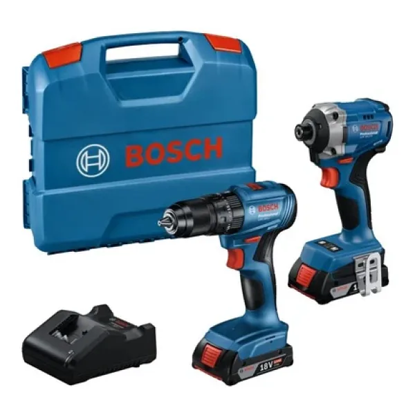 Bosch GDR 18V-215 + GSB 185-Li Çift Akülü 2 Ah Elektrikli El Aletleri Seti