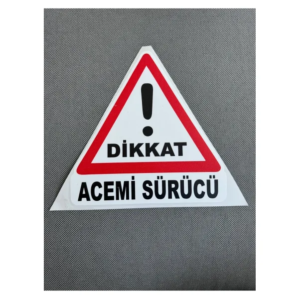 BUTİKPLAKA Dikkat Acemi Sürücü Sticker