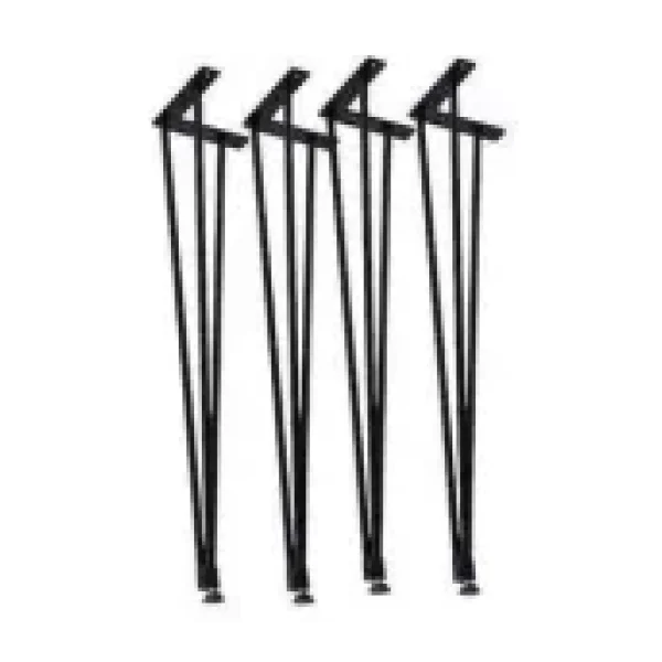 Çetinel Metal 73 cm Uzunlukta Siyah Metal Masa Ayağı Modern Tasarım 4 Adet
