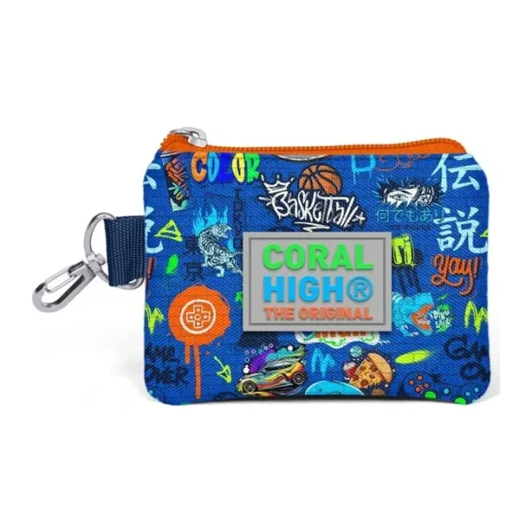 Coral High Kids Saks Grafiti Desenli Bozuk Para Çantası 21896