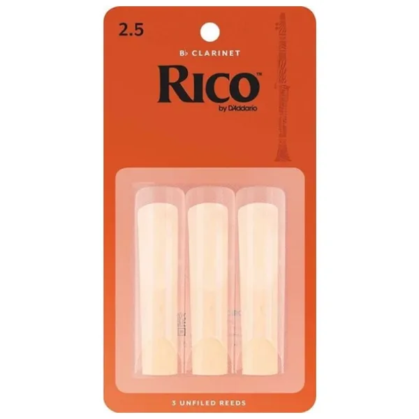 D 'Addario Woodwinds Rico RCA0325 Sib Klarnet Kamışı (3 lü) No:2.5