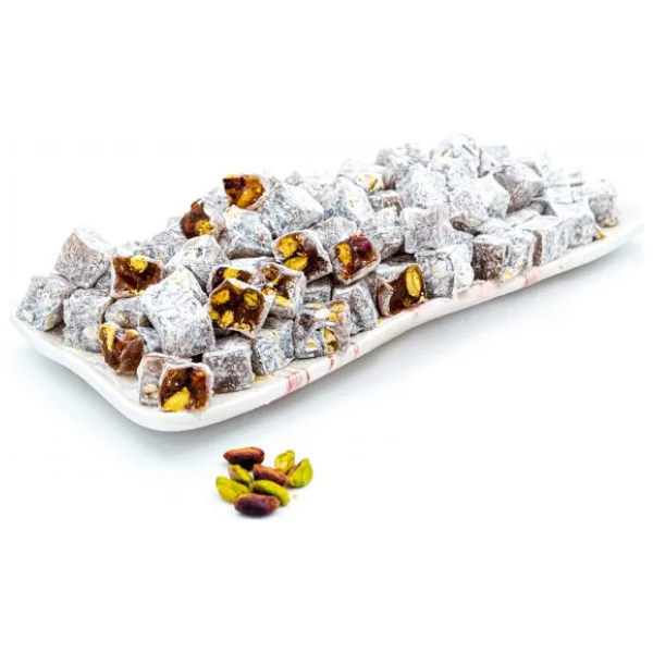 Dadak Lokum ve Kuruyemiş Pudra Şekerli Antep Fıstıklı Mini Lokum 2 Kg