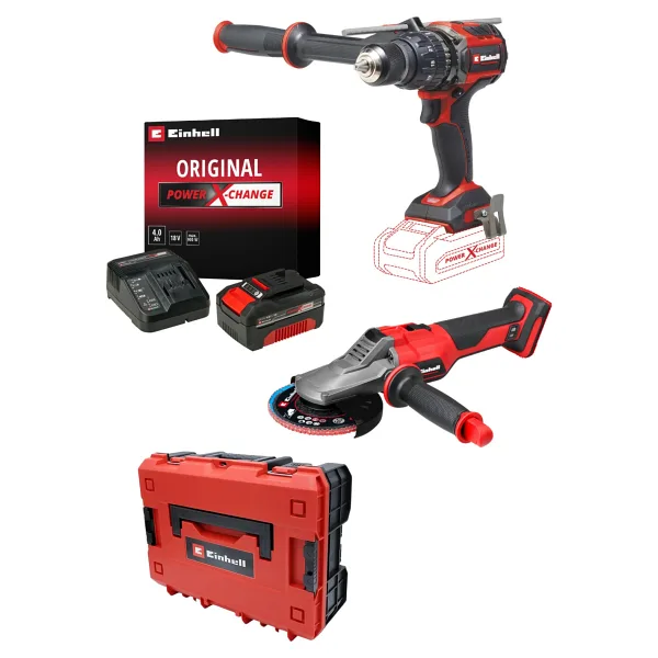 Einhell TP-CD 18/120 Li BL + TP-AG 12/125 F Li BL (4,0 Ah Akü ve Şarj Cihazı ve Çanta Dahildir)