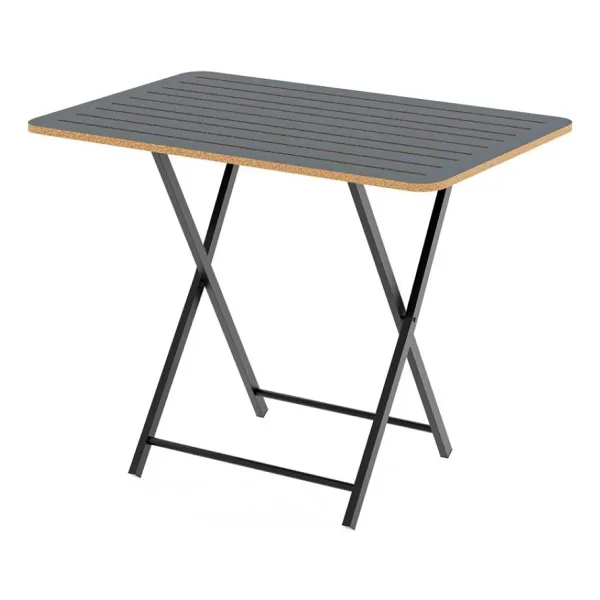 Eportatif Katlanır 4 Kişilik Bahçe Masası Bistro Masa 55x90 Füme 1426