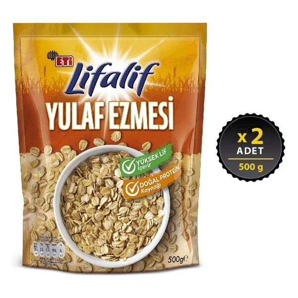 Eti Lifalif 500 gr 2'li Paket Yulaf Ezmesi