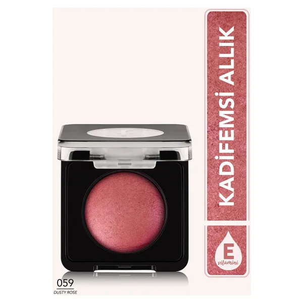 Flormar Baked Blush-On Yüksek Pigmentli & Doğal Işıltılı 059 Dusty Rose Allık