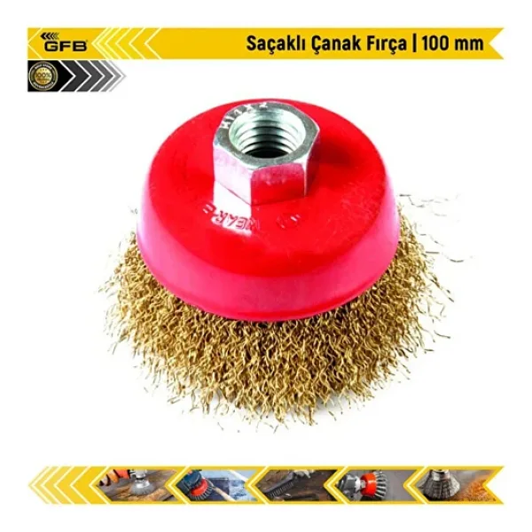 Gfb 5142 Saçaklı Çanak Fırça 100 Mm