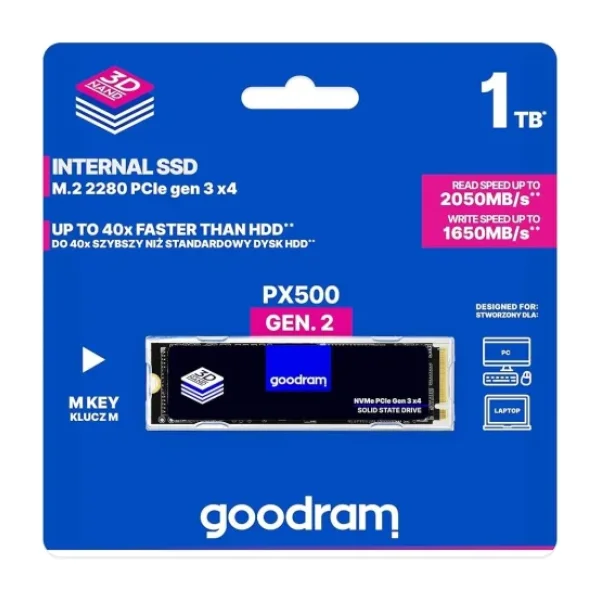 Goodram SSDPR-PX500-01T-80 PCI-Express 3.0 1 TB M.2 SSD