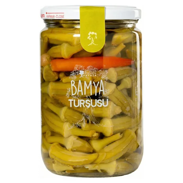 Havaza Bamya Turşusu 720 Gr.(ev Yapımı,%100 Doğal,katkısız)