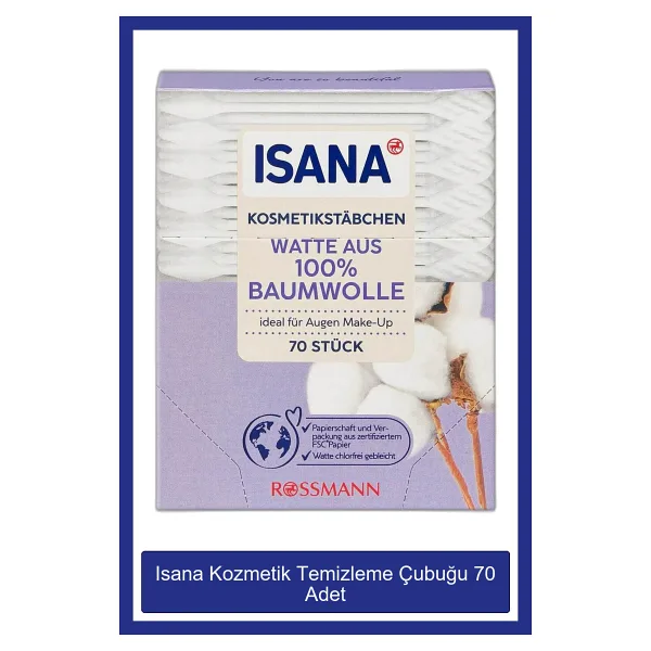 Isana Kozmetik Temizleme Çubuğu 70'li