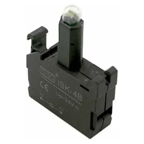 ISK-4B 24V Buton Işık Kontağı - Kırmızı