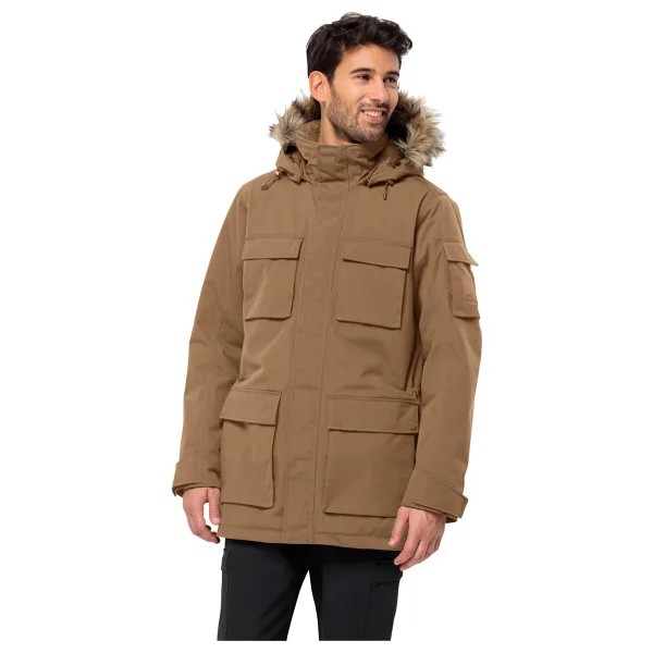 Jack Wolfskin Glacier Canyon 1107674 Kapüşonlu Kürklü Erkek Parka