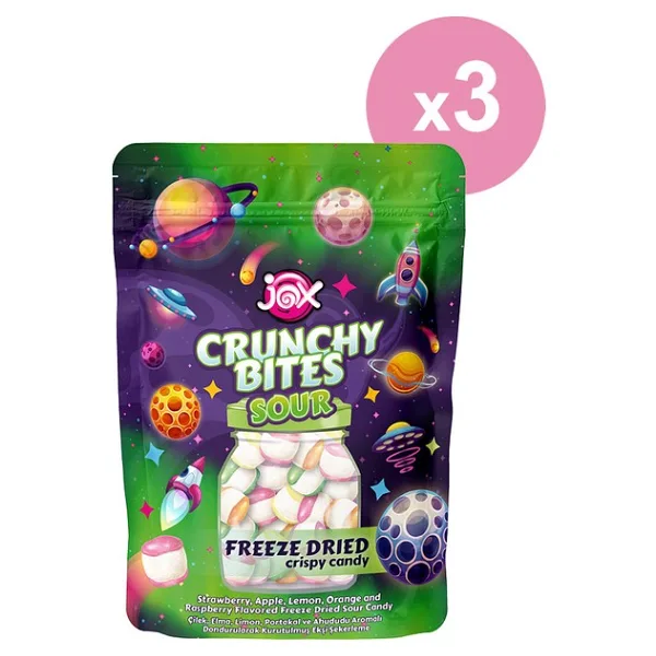 Jox Crunchy Bites Sour (Ekşi) 3 Paket - 3 Adet