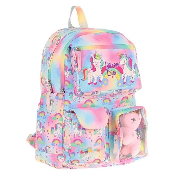 Kaukko Kids L5243 Plush Unicorn Okul Sırt Çantası