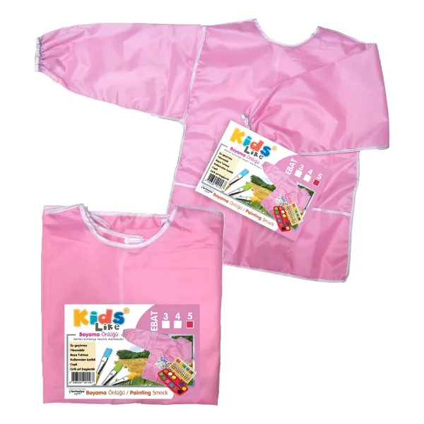 Kids Like 5 Beden ( 12 15 Yaş ) Xxl Pembe Boya Önlüğü Su Ve Boya Tutmaz Kaliteli Ürün