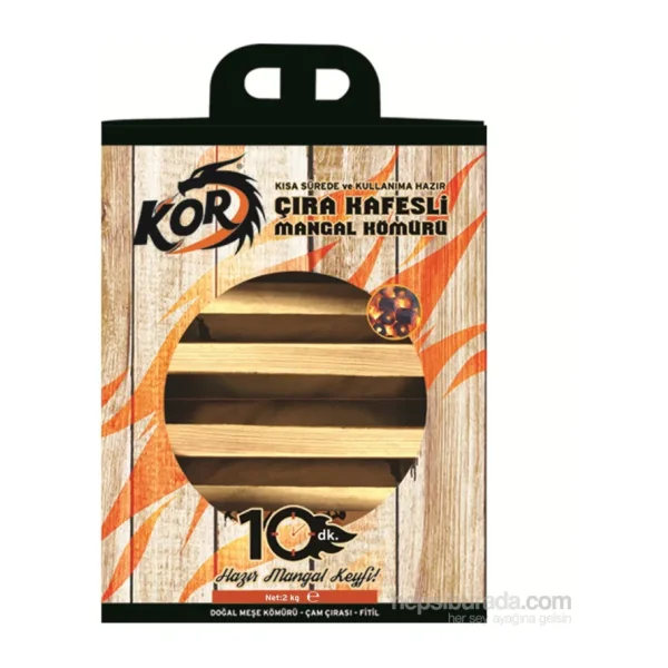 Kor Çıra Kafesli Mangal Kömürü 2 Kg