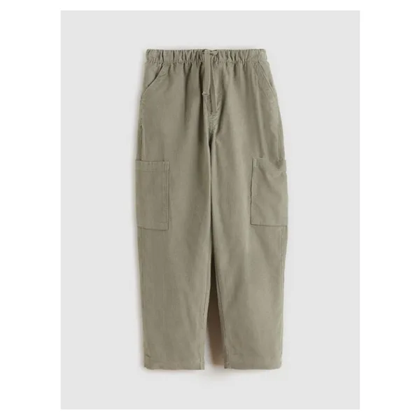 Lc Waikiki Yeni Sezon Beli Lastikli Erkek Çocuk Kadife Kargo Pantolon - Yeşil - 9 - 12 Ay