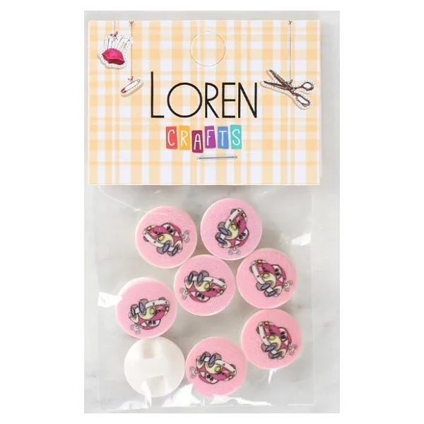 Loren Crafts 8'Li Araba Düğme - 1029