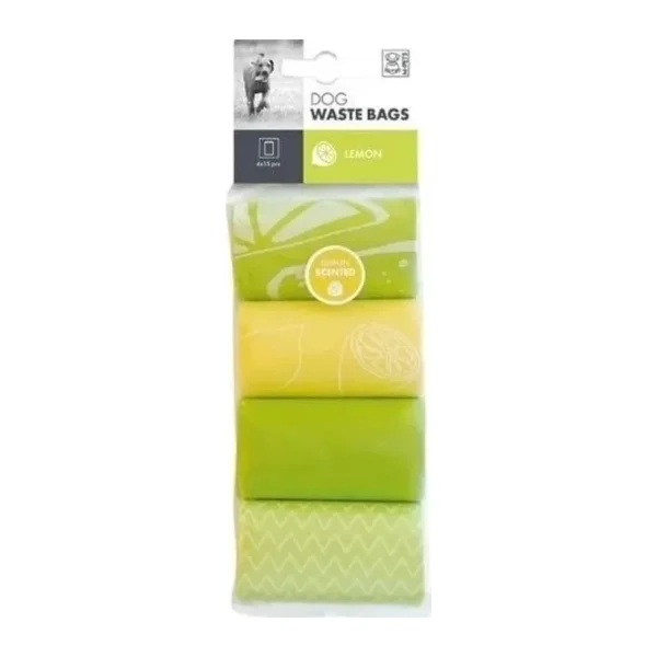 M-Pets Waste Bag Limon Kokulu 4x15'li Köpek Dışkı Toplama Poşeti