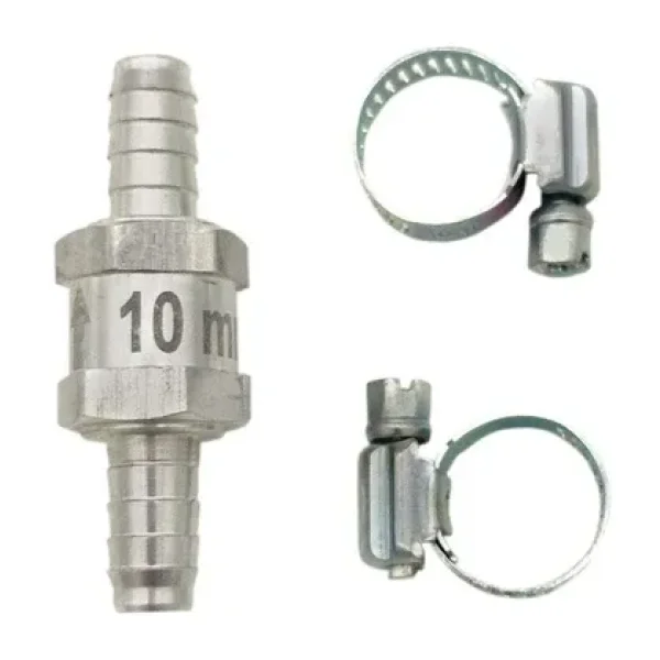 Mazot Benzin Yakıt Çekvalf 10mm ve 2 adet Hortum Kelepçesi