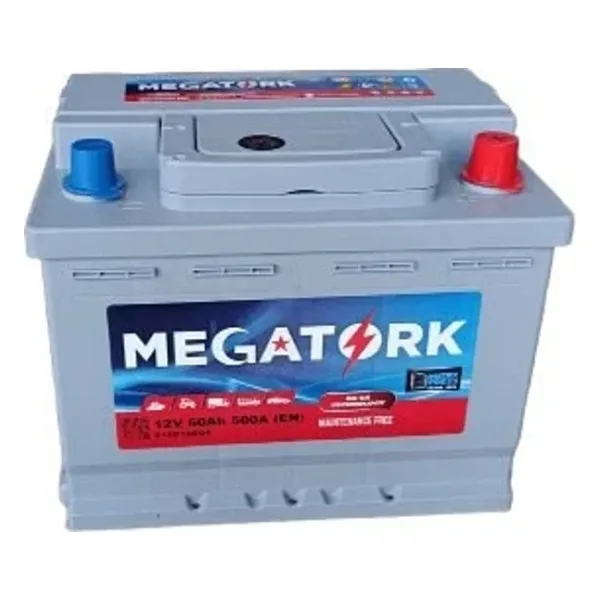 Megatork 12V 60Ah 500A Standart Akü (Üretim Tarihi:2026)