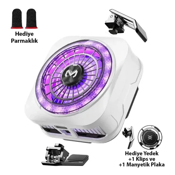 Memo CX21 18W Manyetik Telefon Soğutucu RGB Işıklı Yarı İletken Buz Soğutmalı Mobil Oyun Fanı