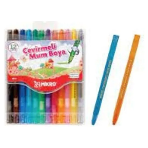 MİKRO MUM BOYA ÇEVİRMELİ 12 Lİ MB-12