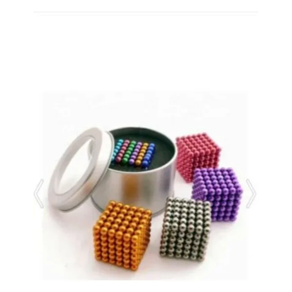 MOBGİFT 6 Renkli 5mm 216 Adet Neocube Neodyum Mıknatıs Küp Sihirli Manyetik Toplar A1a144