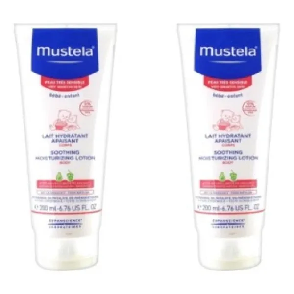 Mustela Soothing Moisturizing Çok Hassas Ciltler İçin Vücut Losyonu 2'li 200 ml