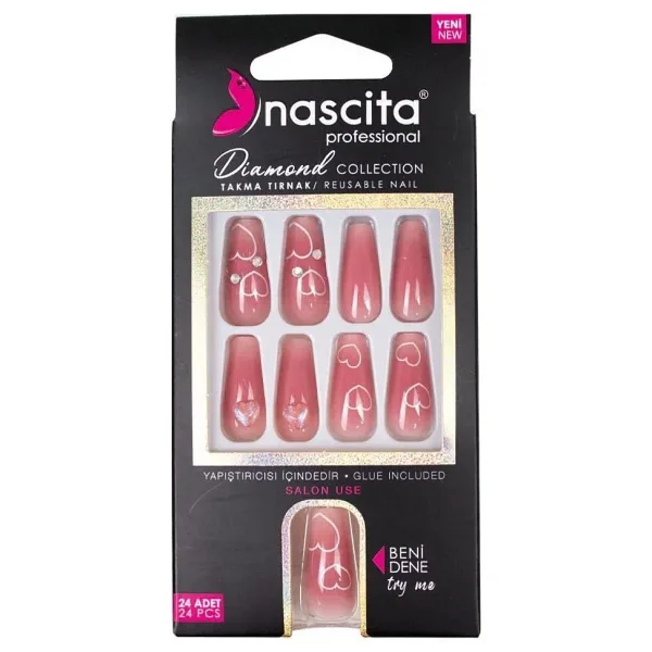Nascita S254 Taşlı 24'lü Takma Tırnak