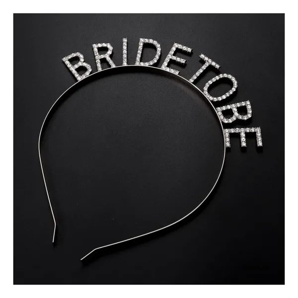 Nessiworld Gümüş Kaplama Kristal Taşlı Bride To Be Gelin Tacı 16X17 Cm