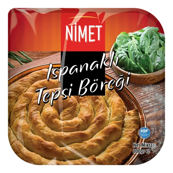 Nimet 800 gr Dondurulmuş Ispanaklı Tepsi Börek