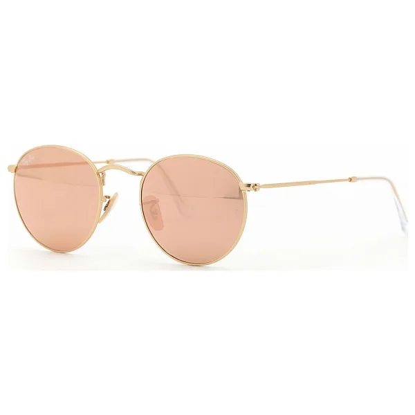 Ray-Ban Round Metal 3447 112/Z2 Gold-Brown/Pink Aynalı Güneş Gözlüğü