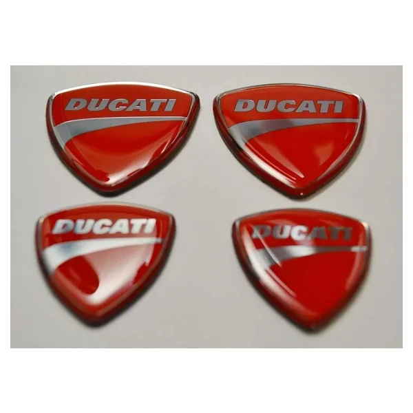 Redline Grafik Ducati Logo Amblem 3D Sticker 4 Adet