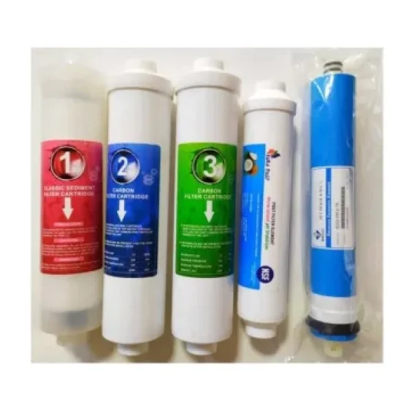 Reverse Osmosis Kapalı Kasa Su Arıtma Filtresi 5li Set
